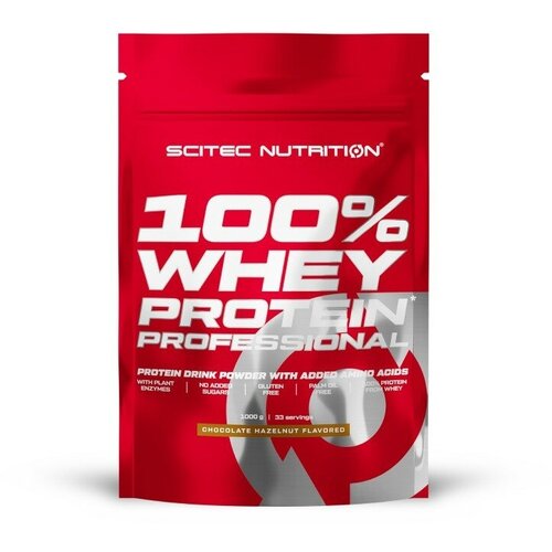 Протеин сывороточный Scitec Nutrition Whey Protein Professional, порошок, 1000 г, шоколад и лесной орех