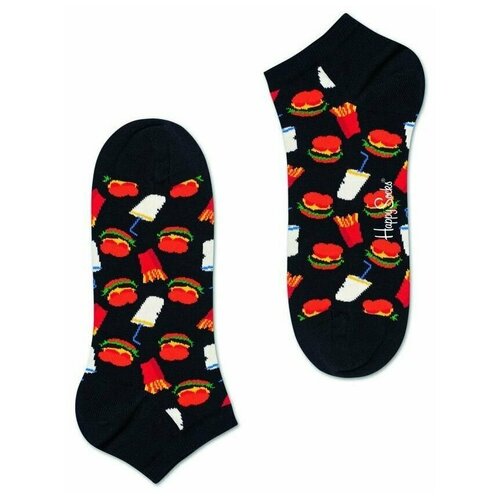 Носки Happy Socks, размер 25, черный, мультиколор fashion funny dogs 3d printing sock women low cut ankle socks calcetines hosiery animal shapes meias sock