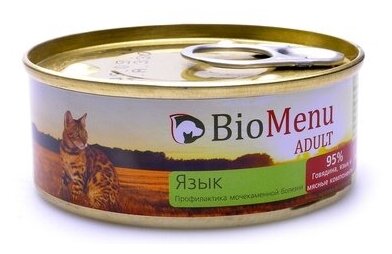 BioMenu Паштет для кошекс Языком (7410729827) 0,1 кг 24528 (2 шт)