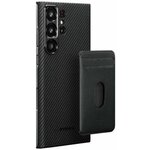 Чехол PITAKA MagEZ Case 3 для Samsung Galaxy для S23 Ultra, цвет Черно-серый (Black/Grey (Twill)) - изображение