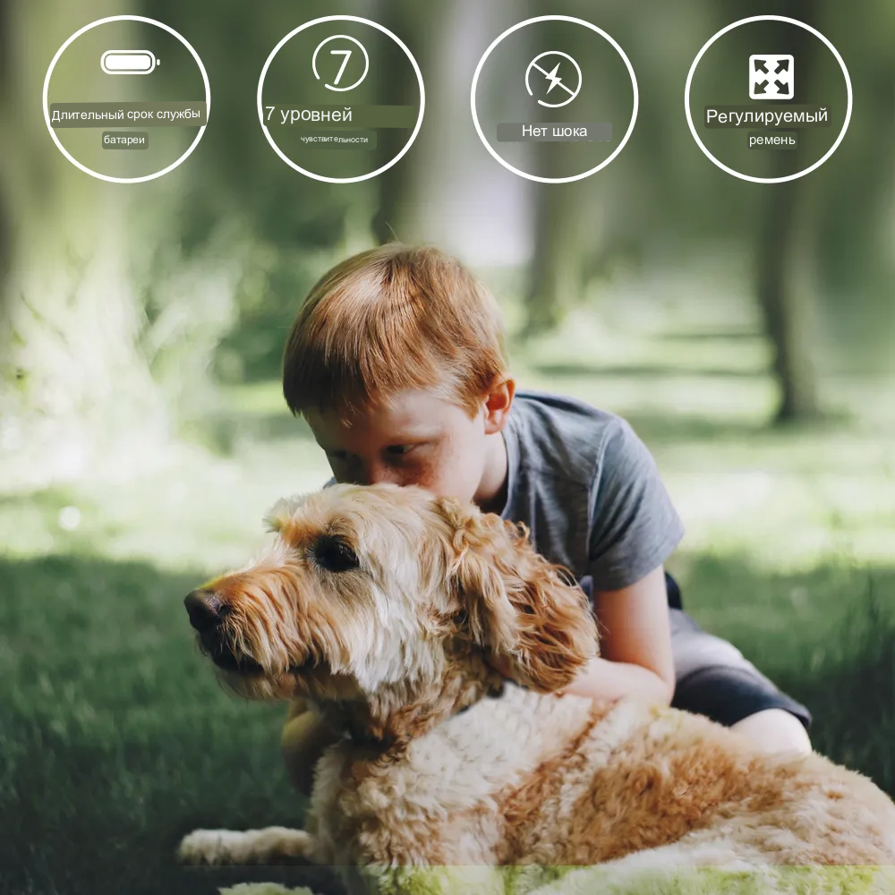 Электронный ошейник для дрессировки собак с функцией "Антилай" TZ-PET 665M (зелёный) - фотография № 13