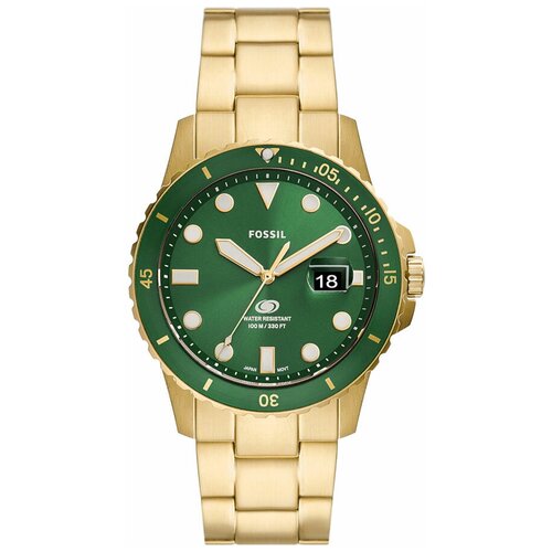 фото Наручные часы fossil мужские наручные часы fossil fs5950, зеленый, золотой