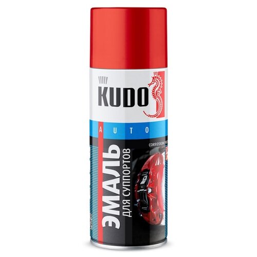 фото Kudo аэрозольная эмаль для суппортов красный 520 мл