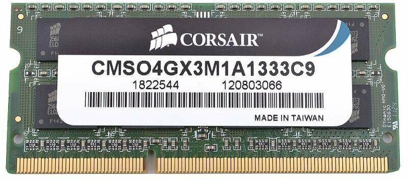 Модуль памяти CORSAIR DDR3 - 4Гб 1333, SO-DIMM, Ret - фото №8