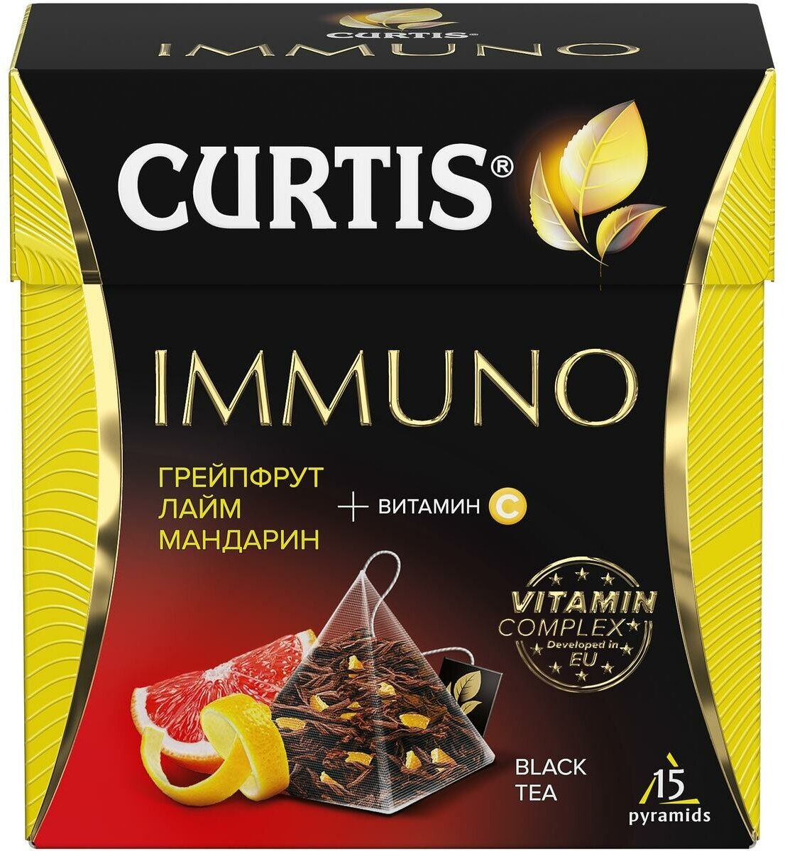 Чай черный Curtis Immuno с Цедрой лимона и апельсина 15*1.7г Май-Фудс - фото №7