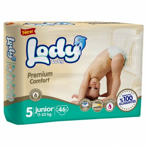 Детские подгузники LODY Baby 5 джуниор 11-25 кг 46 шт