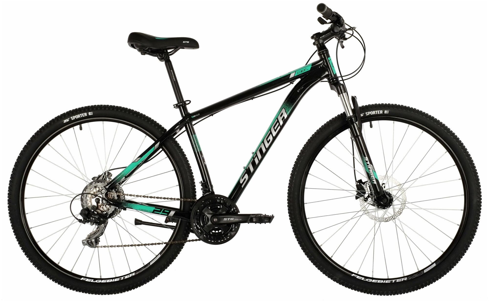 Велосипед STINGER 29" ELEMENT PRO зеленый, алюминий, размер 18"