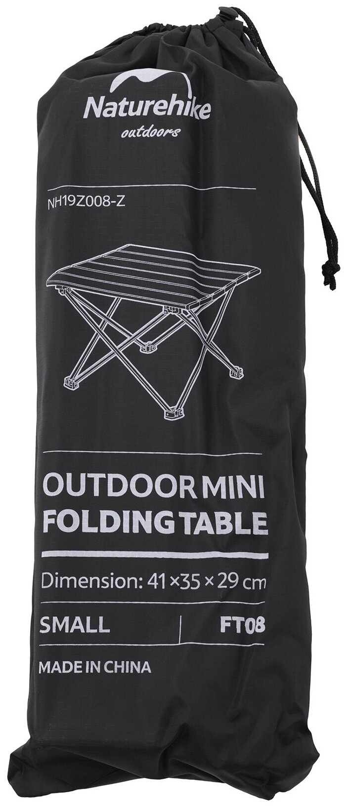 Стол Naturehike Ft08 Aluminum Alloy Folding Table Black