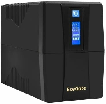 ИБП ExeGate SpecialPro Smart LLB-650. LCD. AVR.4C13. RJ. USB 650VA/360W, LCD, AVR, 4*C13