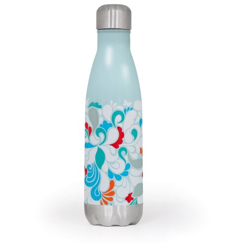 фото Бутылка для воды, для безалкогольных напитков remember florina 0.5 металл голубой/белый