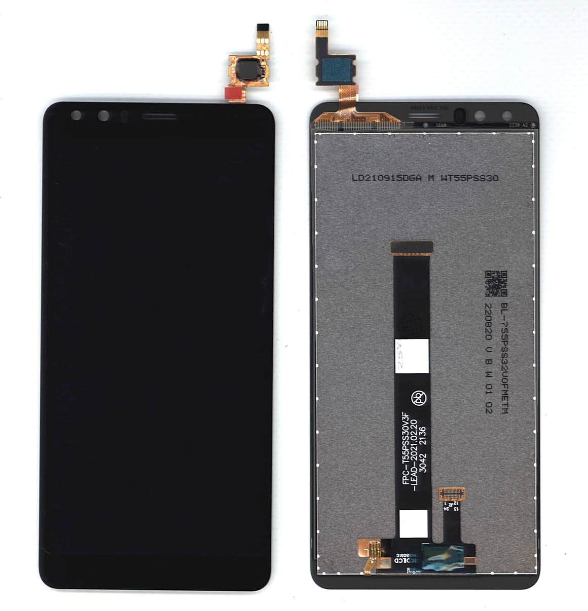Дисплей (экран, модуль) для телефона Nokia C01 Plus, черный