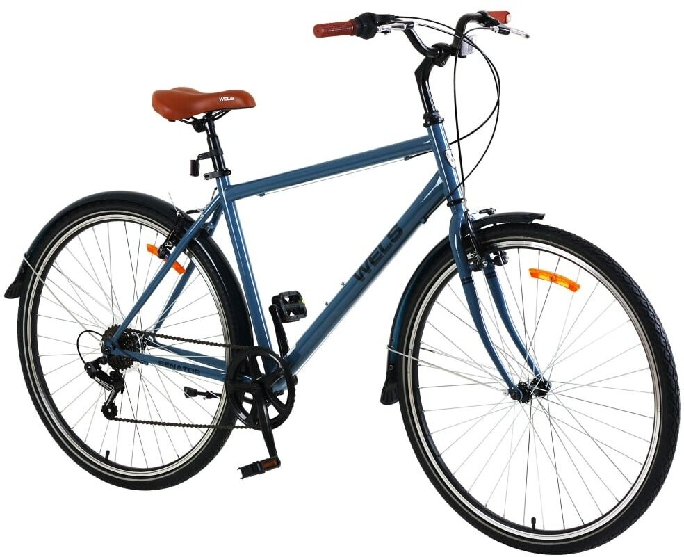 Велосипед Wels Senator (28", 500 мм, синий, 7ск, 2023)
