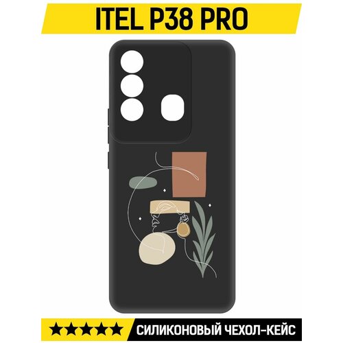 Чехол-накладка Krutoff Soft Case Элегантность для ITEL P38 Pro черный чехол накладка krutoff soft case салют для itel p38 pro черный
