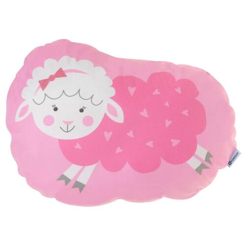 фото Подушка декоративная крошка я овечка 44 х 36 см розовый