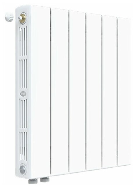 Радиатор биметаллический Supremo Ventil SVR 500 мм 6 секций 3/4 нижнее правое подключение белый