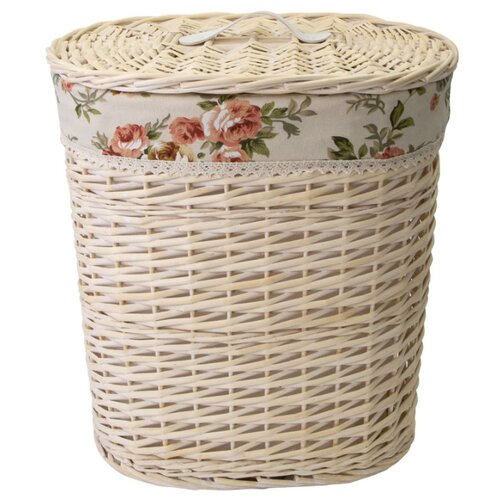 фото Корзина бельевая овальная "rose", д410 ш290 в450, натуральный natural house