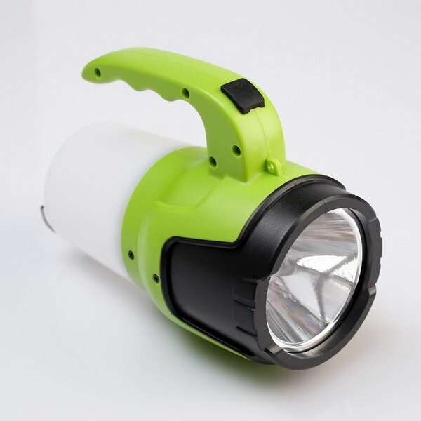 Фонарь светодиодный аккумуляторный ручной, 5 Вт, 2 LED, 3 режима, USB, 18 x 15 x 9 см