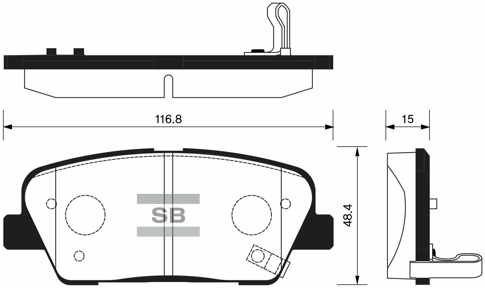 SANGSIN Колодки задние HYUNDAI SANTA FE II/III KIA SORENTO II SP1247