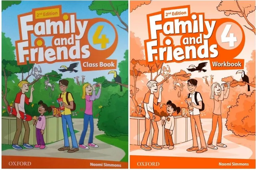 Family and Friends 4 Class Book + Workbook + DVD