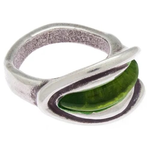 фото Кольцо ciclon, со вставкой, cn-181503 (16, оливковый)