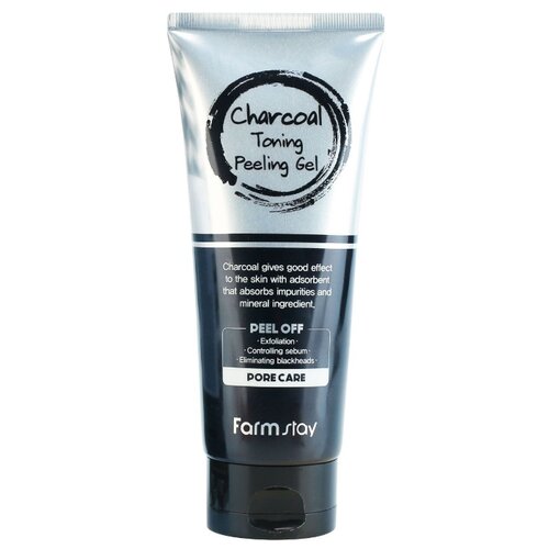 фото Farmstay гель-пилинг для лица Charcoal Toning Peeling Gel 180 мл 1 шт.