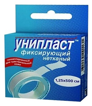 Пластырь Унипласт нетканый 1,25x500 см. АО Верофарм - фото №1