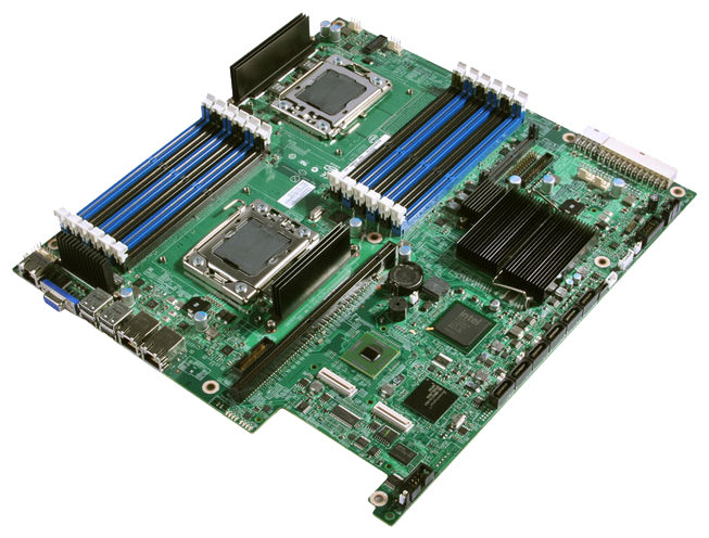 Материнская плата S5520UR Intel i5520 Dual Socket 1366 12DDR3 6SATAII PCI-E16x 2.0/Riser SVGA 2xGbLAN E-ATX 1U