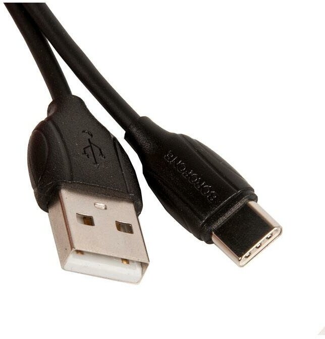 Кабель (BOROFONE (6931474701794) BX19 USB-Type-C 2.4A 1M - черный)