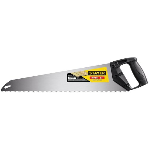 Ножовка ударопрочная STAYER 15061-50, 500 мм, 5 TPI, быстрый рез поперек волокон