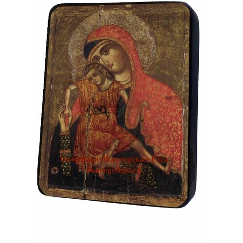 Освященная икона на дереве ручной работы - Святой Князь Владимир, арт И960-8, 15х20х1,8 см