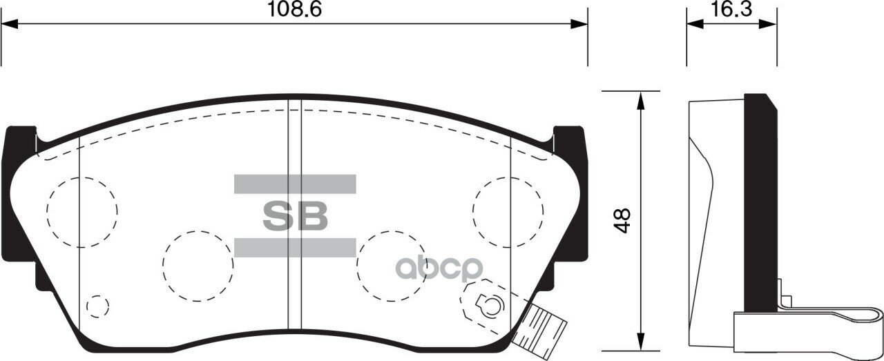 Колодки тормозные передние SP1489 для Nissan Sunny 14/16/20D 91-95/100NX/SX 16-20 1990-94