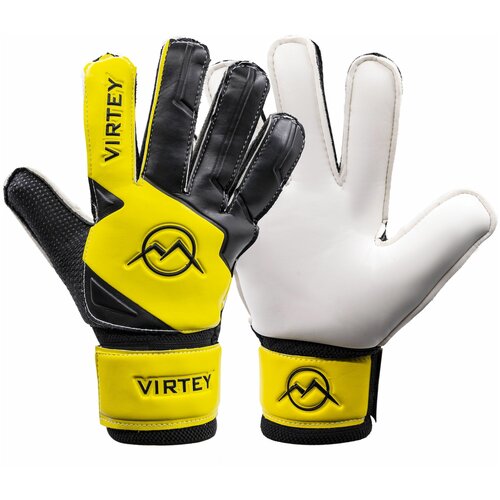фото Вратарские перчатки virtey, размер 10, желтый