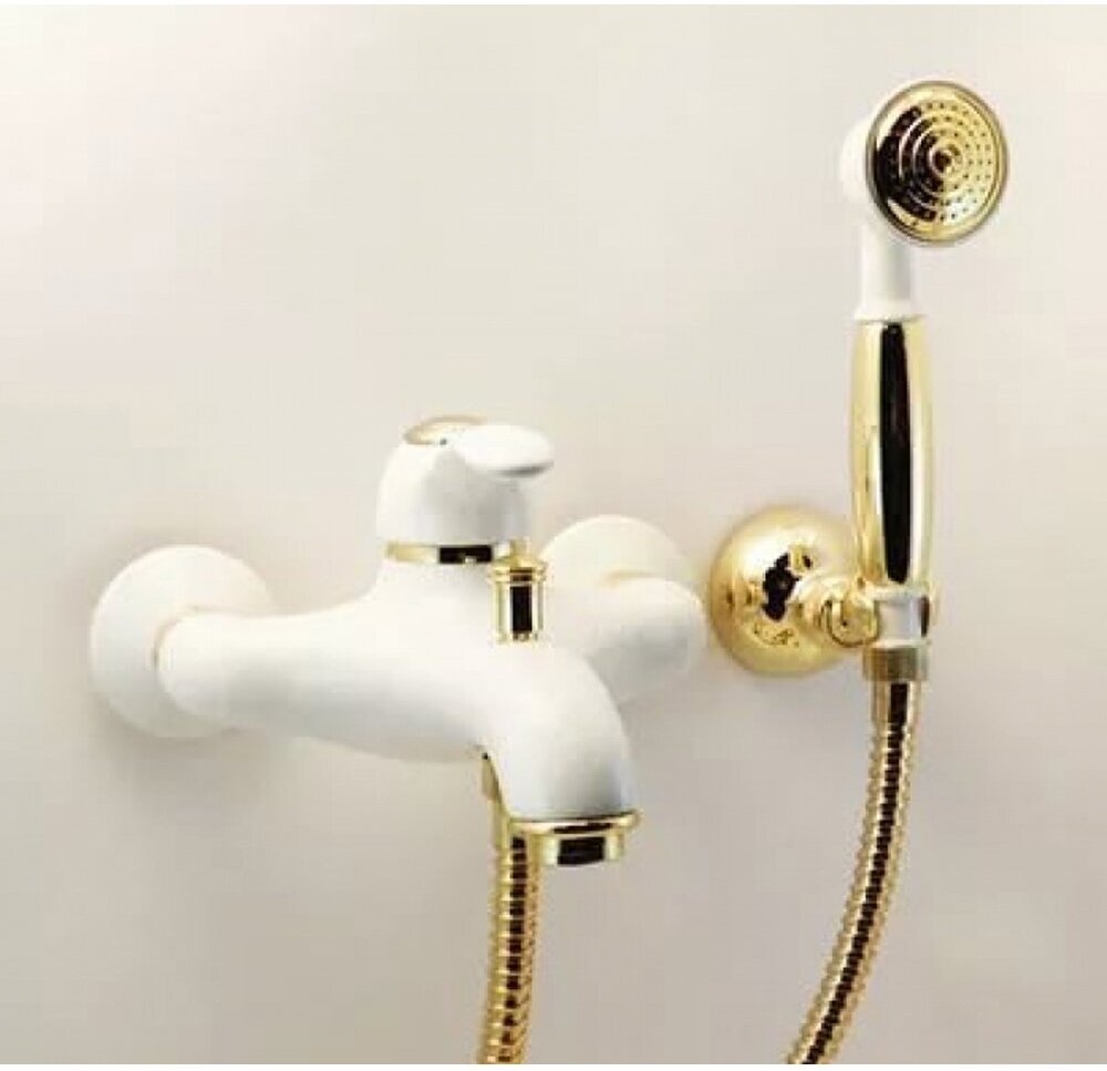 Смеситель для ванны WEBERT AURORA AU850101027 белый/золото