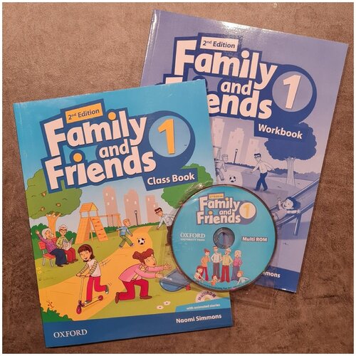 Комплект Family and friends 1: Class book and Workbook (учебник, рабочая тетрадь - 2 книги) + CD