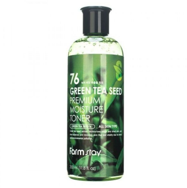 Тонер для лица с семенами зелёного чая Farm Stay увлажняющий - Green Tea Seed Premium Moisture Toner, 350 мл