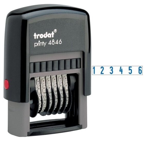 Нумератор Trodat 4846 мини автомат 4 мм, 6 разрядов, пластик