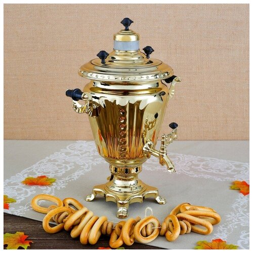 Самовар Золото рюмка 25 л жаровой труба входит в комплектацию 34900₽