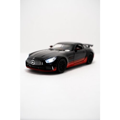 Машинка инерционная металлическая Mercedes GTR Samurai с имитацией дыма 1:24 гоночная машинка с имитацией дыма