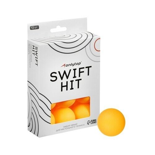 фото Мяч для настольного тенниса 40 мм (набор 12 шт), цвет оранжевый, onlytop
