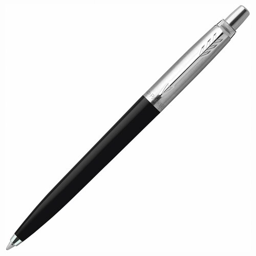Ручка шариковая PARKER "Jotter Orig Black", корпус черный, детали нержавеющая сталь, синяя, RG0033010, 1шт. в комплекте