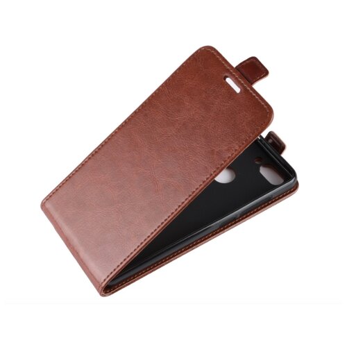 фото Чехол-флип mypads для oneplus 6t вертикальный откидной коричневый