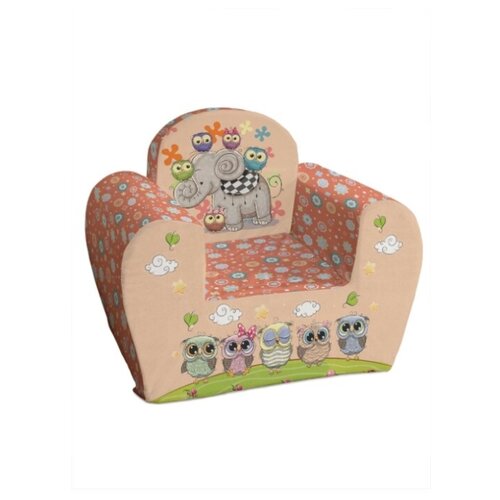 фото Игрушечное детское кресло "слон в совах" с антискользящим основанием joyarty