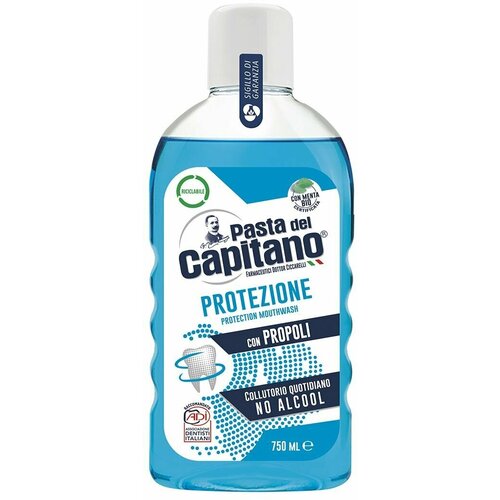 Pasta del Capitano Plaque Remover Ополаскиватель для полости рта Против зубного налета 750мл