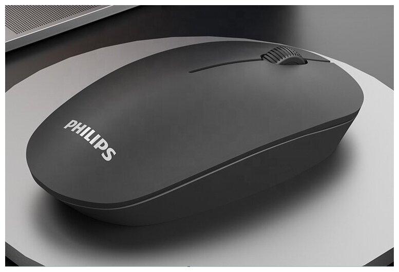 Мышь беспроводная Philips M221 1600dpi Wireless/USB Черный SPK7221