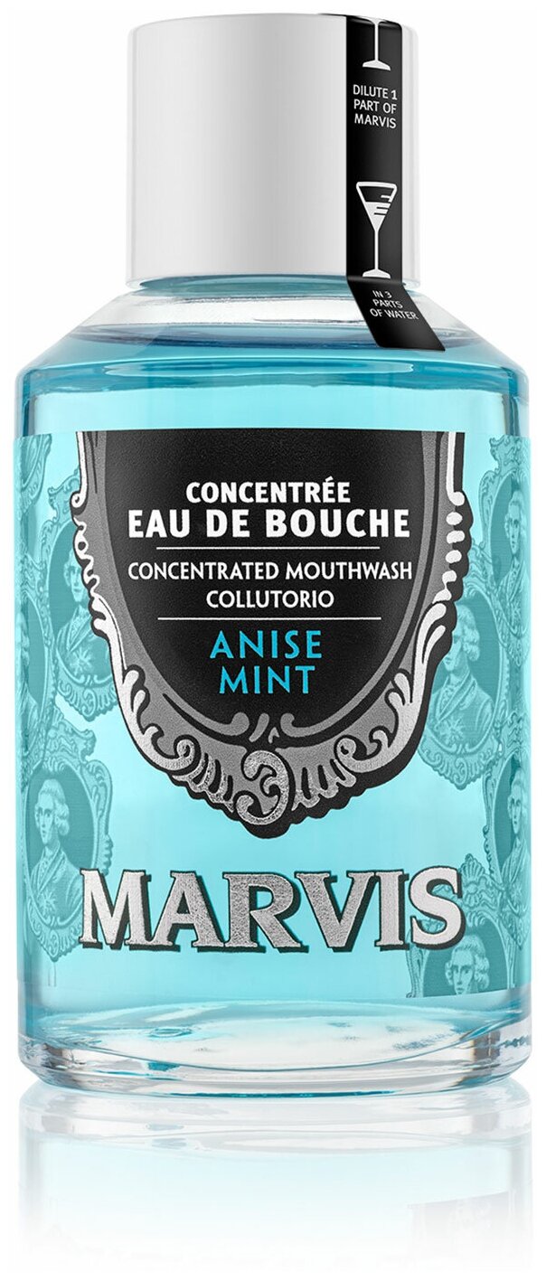 Marvis ополаскиватель-концентрат ANISE MINT Мята и анис, 120 мл, мята