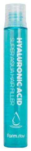 Farmstay Суперувлажняющий филлер для волос с гиалуроновой кислотой Hyaluronic Acid Super Aqua Hair Filler, 13 мл, ампулы
