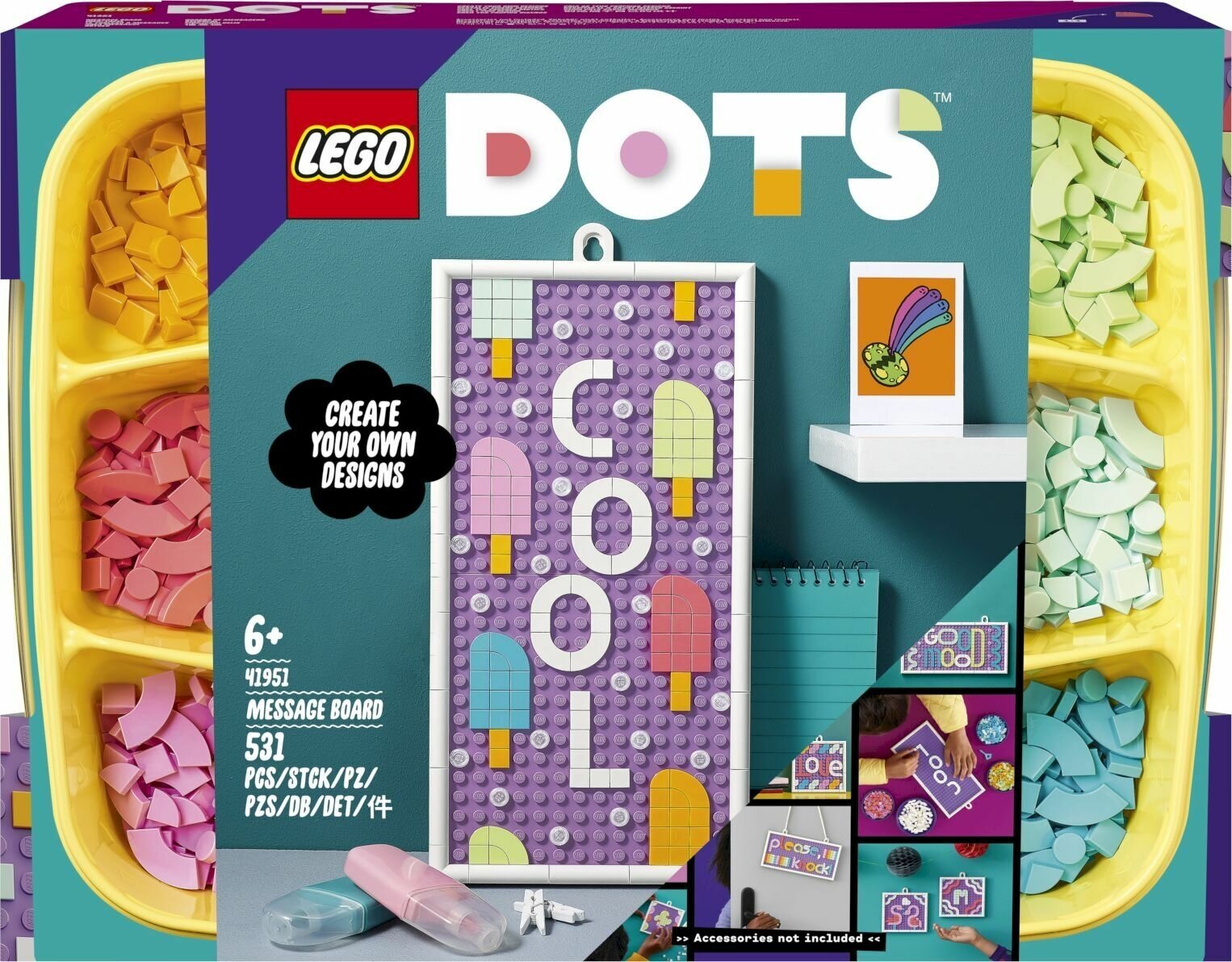 Конструктор LEGO DOTS Доска для надписей, 531 деталь, 6+, 41951