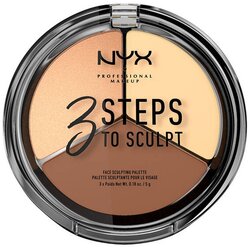 NYX professional makeup Палетка для скульптурирования 3 Steps to Sculpt Face Sculpting Palette, light