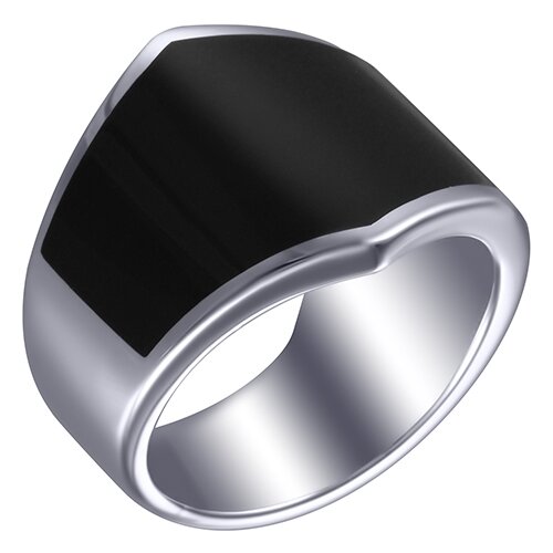 фото Element47 широкое ювелирное кольцо из серебра 925 пробы с эмалью r21425_ko_enam_003_wg, размер 17