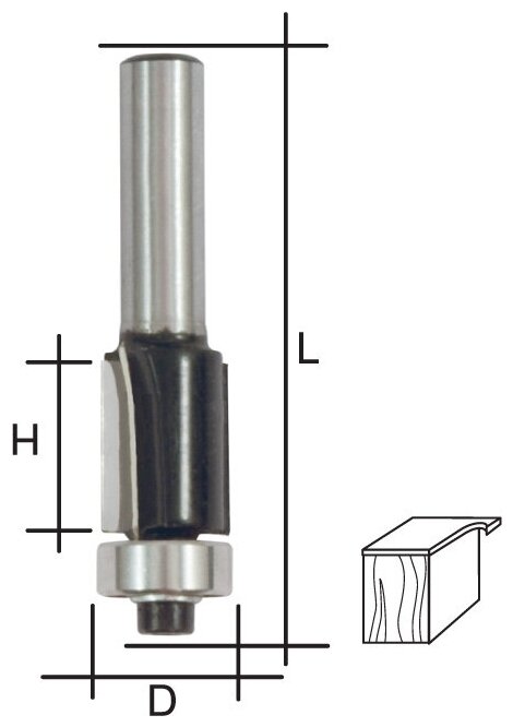 Фреза FIT 36665 кромочная прямая DxHxL = 13 х 25 х 66